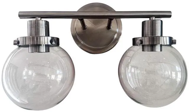 Main image of Bathroom Vanity Light Fixtures, 2-Light Black Wall Sconce Lighting Wall Lamp with Clear Glass Shade, Vintage Wall Mounted Lights Bathroom Lights for Mirror, Living Room, Bedroom, Hallway, Porch