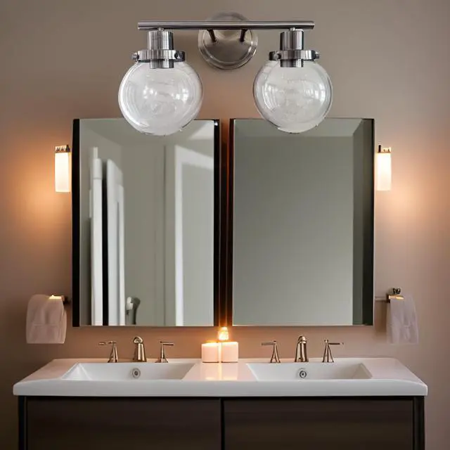 Alt view image 5 of 7 - Bathroom Vanity Light Fixtures, 2-Light Black Wall Sconce Lighting Wall Lamp with Clear Glass Shade, Vintage Wall Mounted Lights Bathroom Lights for Mirror, Living Room, Bedroom, Hallway, Porch