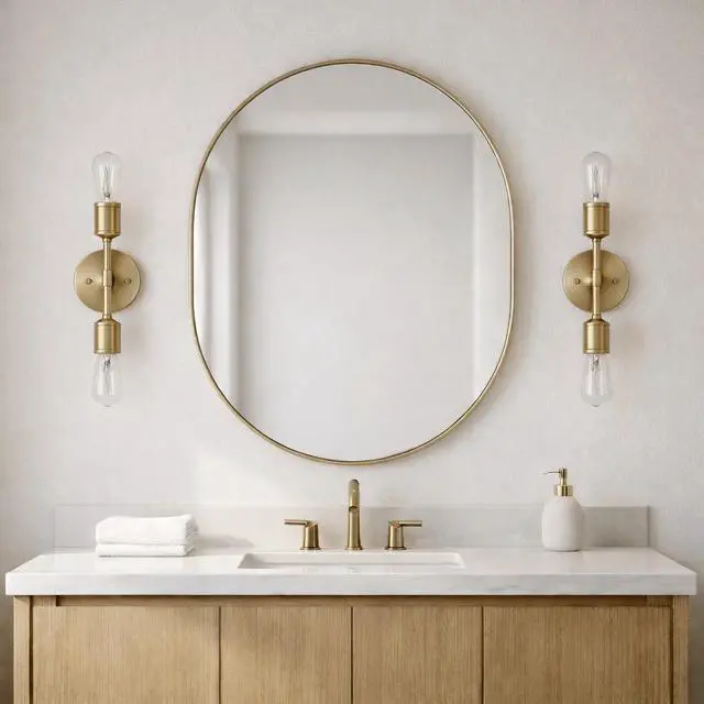 Alt view image 5 of 7 - Reverie Double Lights Bathroom Wall Sconce Over Mirror Bedroom Hallway Entryway 5"W × 10.75"H × 5"E