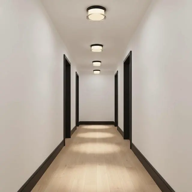 Alt view image 7 of 7 - 6-inch Black inegrated Led Flush Mount
