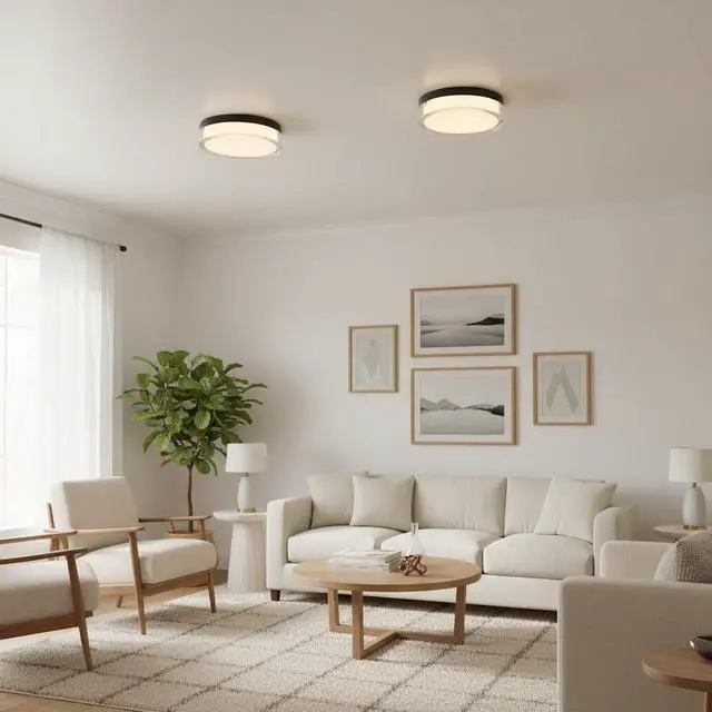Main image of 9-inch Black inegrated Led Flush Mount