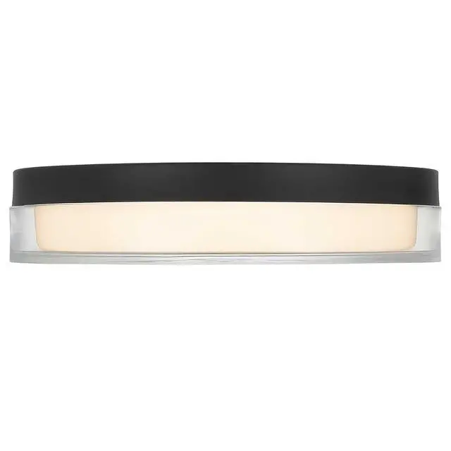 Alt view image 5 of 7 - 12-inch Black inegrated Led Flush Mount