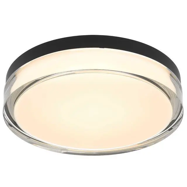 Alt view image 6 of 7 - 12-inch Black inegrated Led Flush Mount