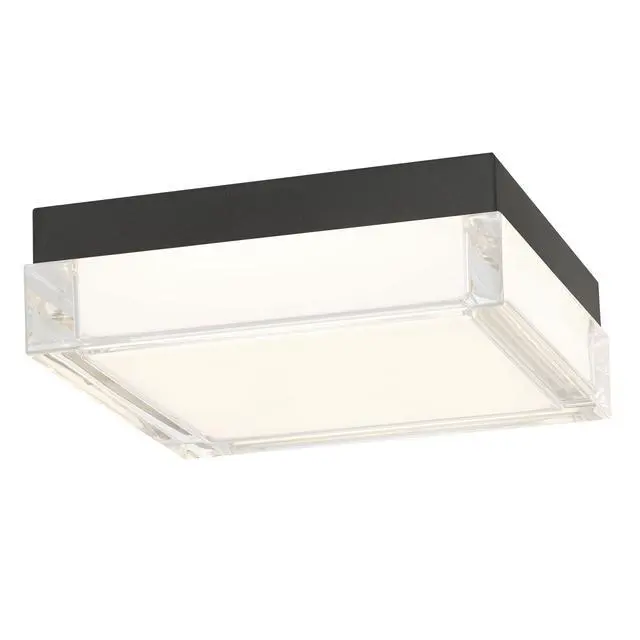 Alt view image 3 of 7 - 8-inch Black integrated Led Flush Mount