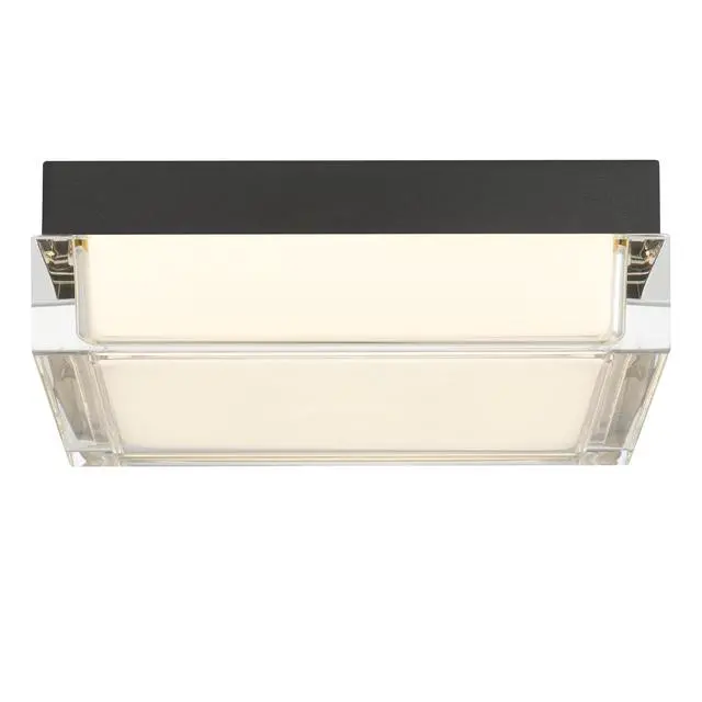 Alt view image 6 of 7 - 8-inch Black integrated Led Flush Mount