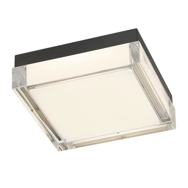 Alt view image 5 of 7 - 8-inch Black integrated Led Flush Mount