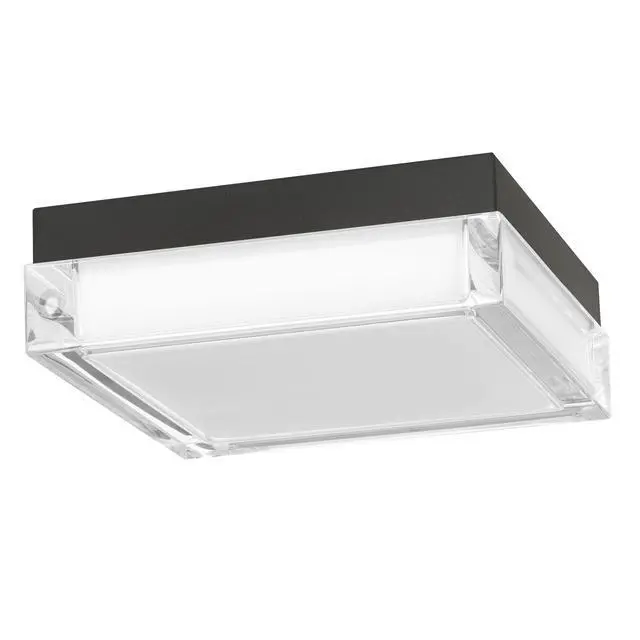 Alt view image 4 of 7 - 8-inch Black integrated Led Flush Mount