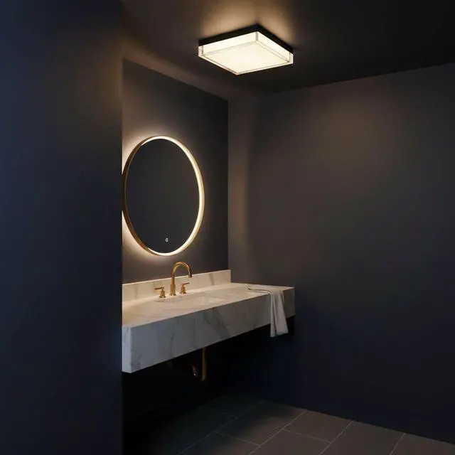 Alt view image 7 of 7 - 11-inch Black integrated Led Flush Mount