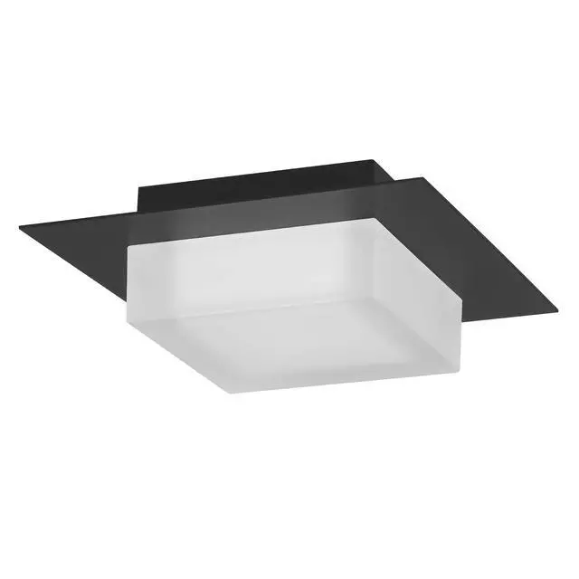 Alt view image 3 of 7 - 8 inch Square Black integrated Led Flush Mount