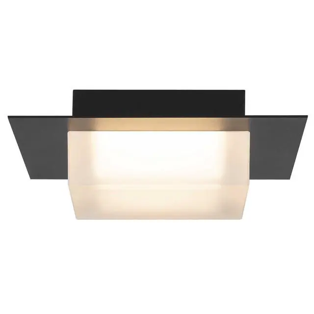 Alt view image 5 of 7 - 8 inch Square Black integrated Led Flush Mount