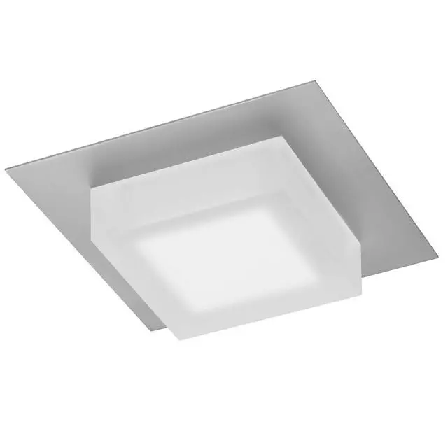 Alt view image 6 of 7 - 8 inch Square Chrome integrated Led Flush Mount