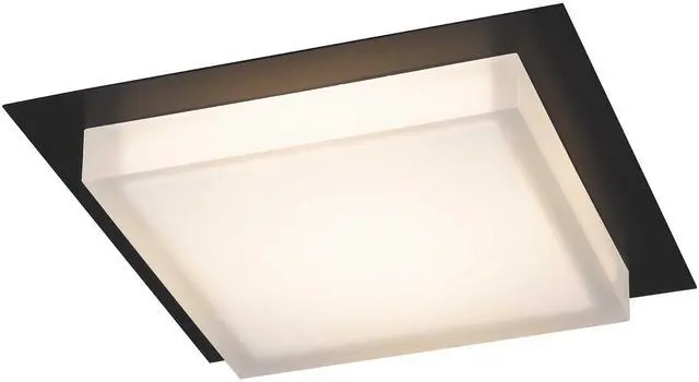 Alt view image 4 of 7 - 14 inch Square Black integrated Led Flush Mount