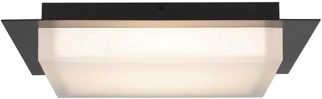 Alt view image 5 of 7 - 14 inch Square Black integrated Led Flush Mount