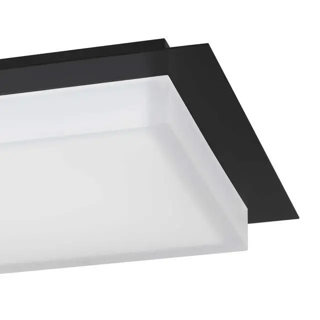 Alt view image 6 of 7 - 8 inch Square Black integrated Led Flush Mount