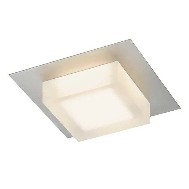 Alt view image 4 of 7 - 14 inch Square Chrome integrated Led Flush Mount