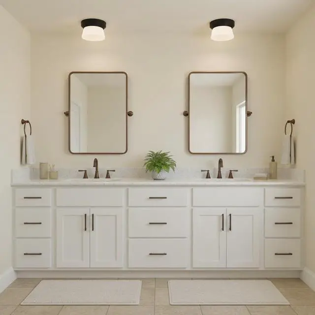 Main image of 7 inch Black integrated Led Flush Mount
