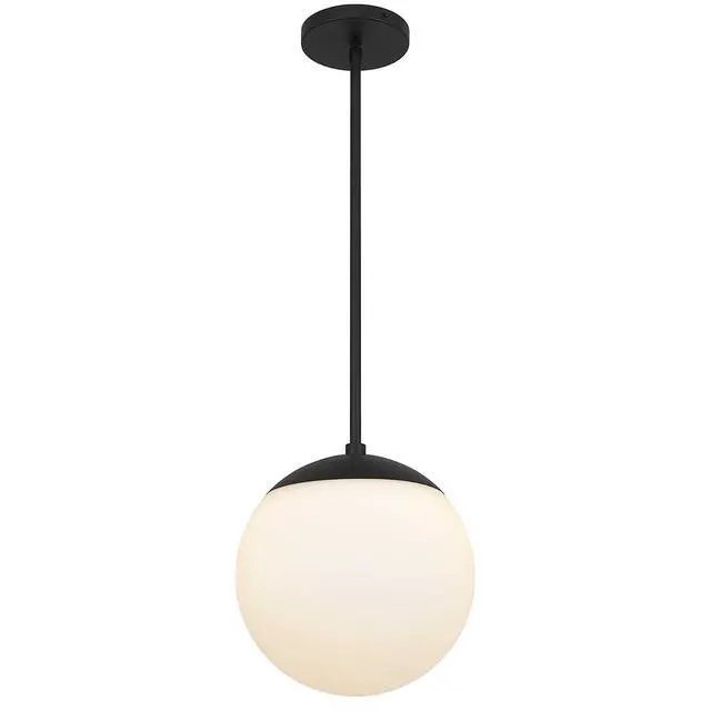 Alt view image 2 of 7 - 10 inch Diameter Etched White Glass Globe integrated Led Pendant