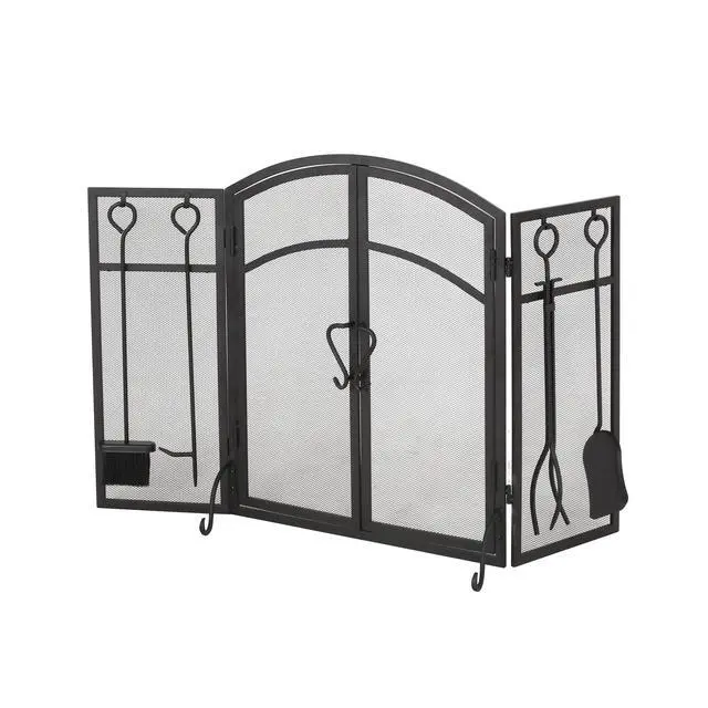 Alt view image 3 of 7 - Folding Screen With Doors And 4 Pcs Tool Sets