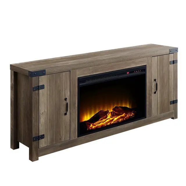 Alt view image 2 of 5 - Rustic Oak Fireplace