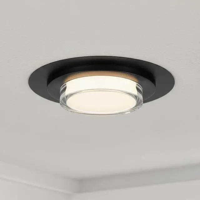 Main image of 16 inch Square Black integrated Led Flush Mount