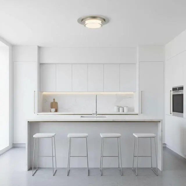 Main image of 16 inch Square Chrome integrated Led Flush Mount