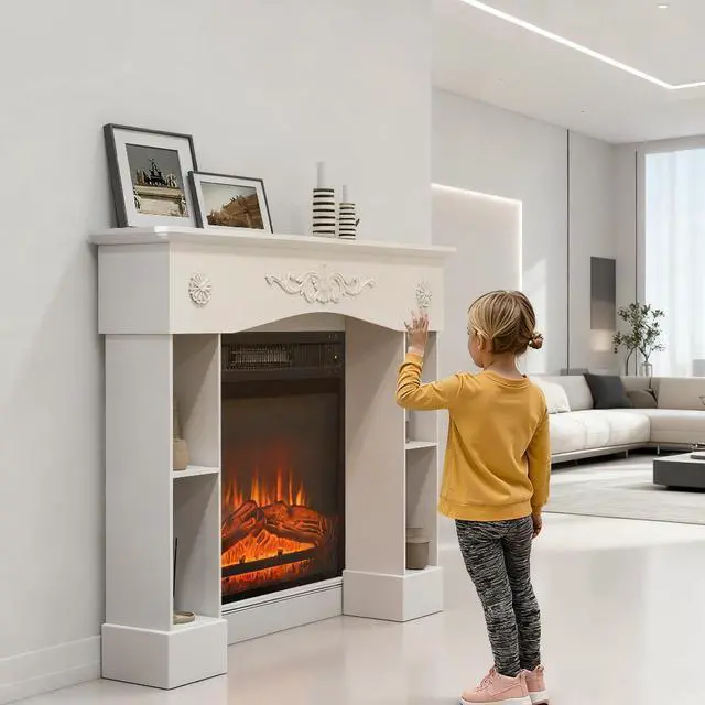 Main image of Freestanding Fireplace Surround With Leg For Electric Fireplaces