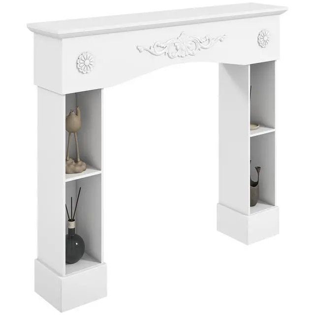 Alt view image 4 of 7 - Freestanding Fireplace Surround With Leg For Electric Fireplaces