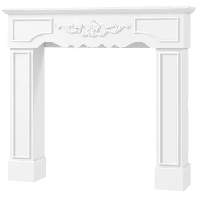 Alt view image 5 of 7 - Fireplace Mantel, Freestanding Fireplace Surround With Leg For Electric Fireplaces