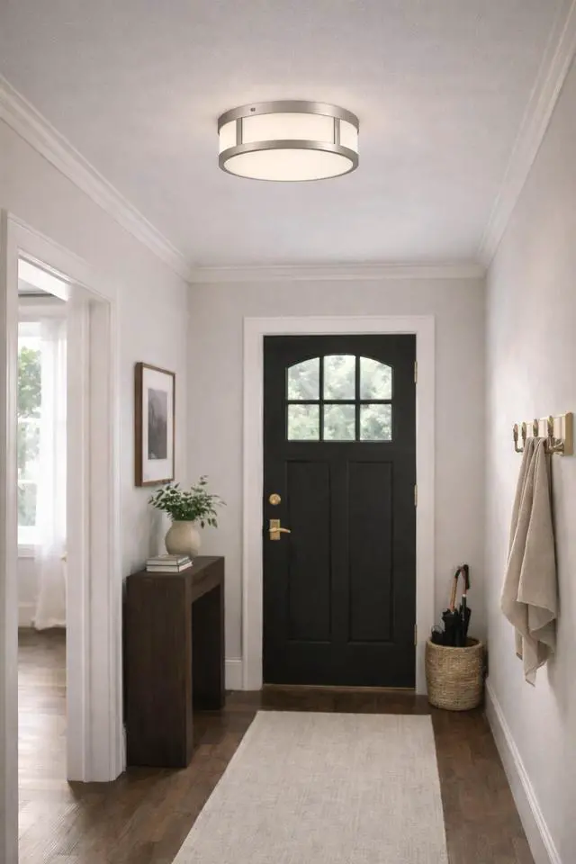 Alt view image 3 of 7 - 10-inches Brushed Nickel intgrated Led Flush Mount Light