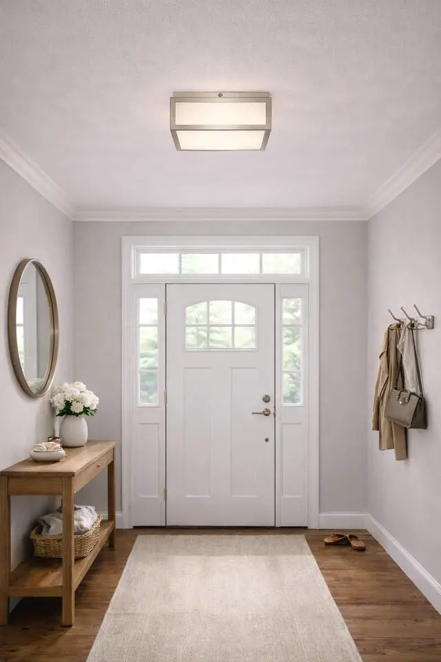 Main image of 10-inches Brushed Nickel integrated Led Flush Mount Light