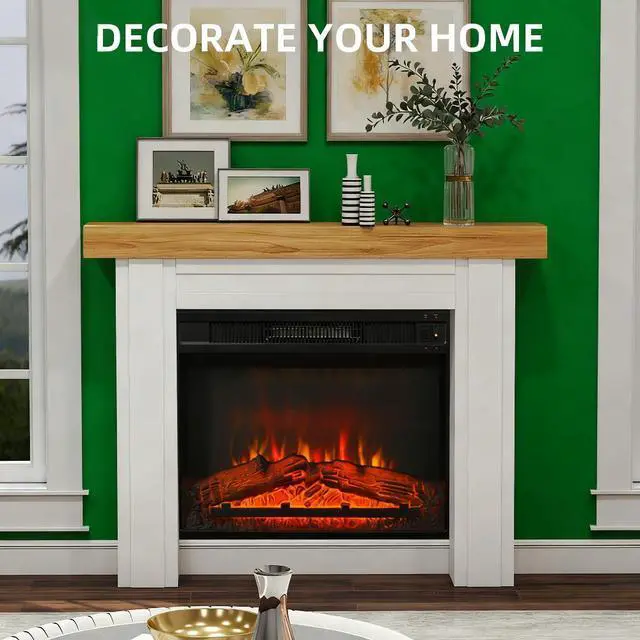Alt view image 2 of 5 - Fireplace Mantel, Freestanding Fireplace Surround With Leg For Electric Fireplaces