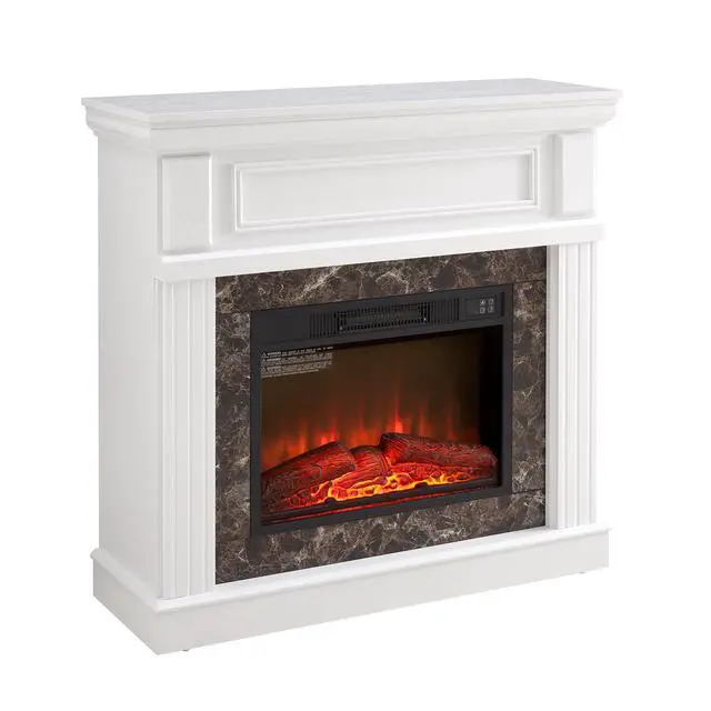 Alt view image 3 of 7 - Only Mantel (Not Included 23" Fireplace) -White,41.34"W*14"D*40"H
