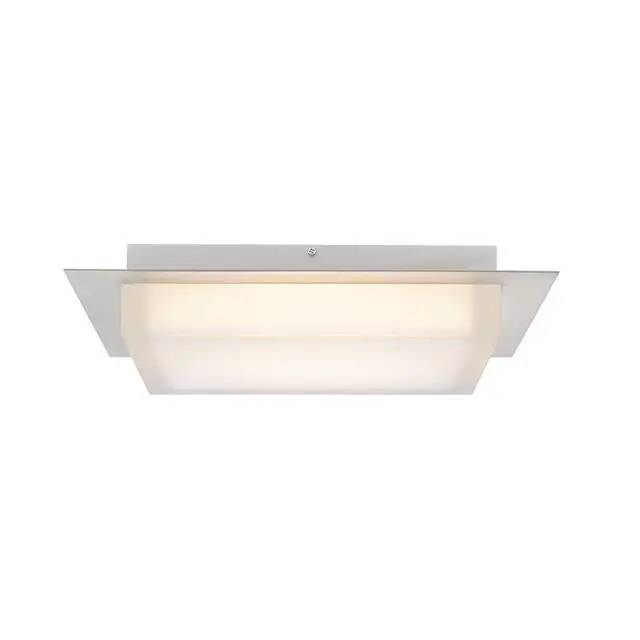 Alt view image 5 of 7 - 14 inch Square Chrome integrated Led Flush Mount