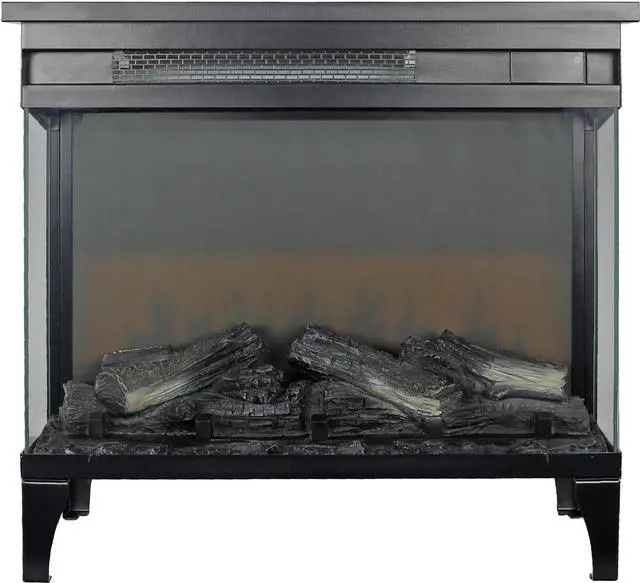 Alt view image 7 of 7 - 24 Inch Three Sided Glass Electric Fireplace With Feet