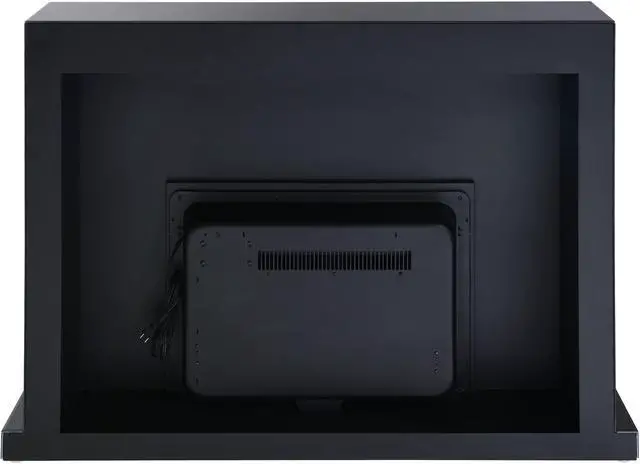 Alt view image 4 of 6 - Drisana Black Mirrored Finish Fireplace