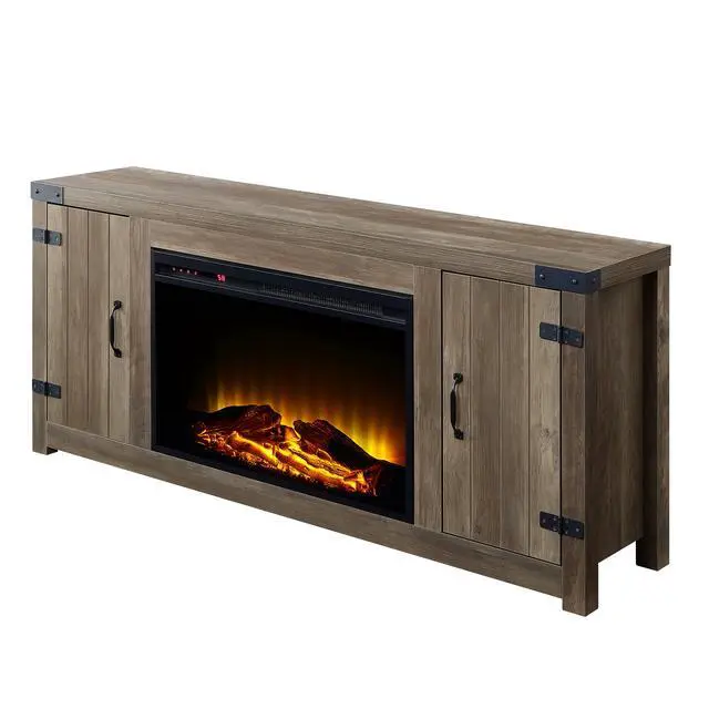 Alt view image 5 of 5 - Rustic Oak Fireplace