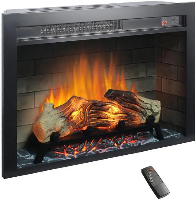 Main image of 28 Inch Electric Fireplace Insert, Multicolored Flames
