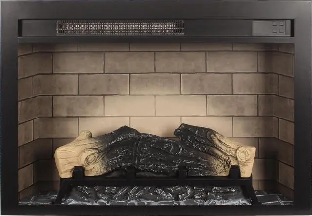 Alt view image 7 of 7 - 28 Inch Electric Fireplace Insert, Multicolored Flames