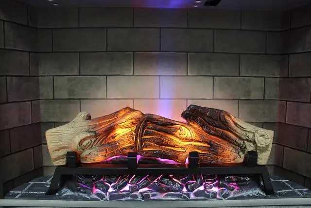 Alt view image 6 of 7 - 28 Inch Electric Fireplace Insert, Multicolored Flames