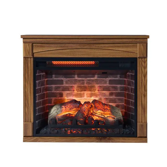 Alt view image 3 of 6 - 28 Inch Tv Media Entertainment Center With Electric Fireplace