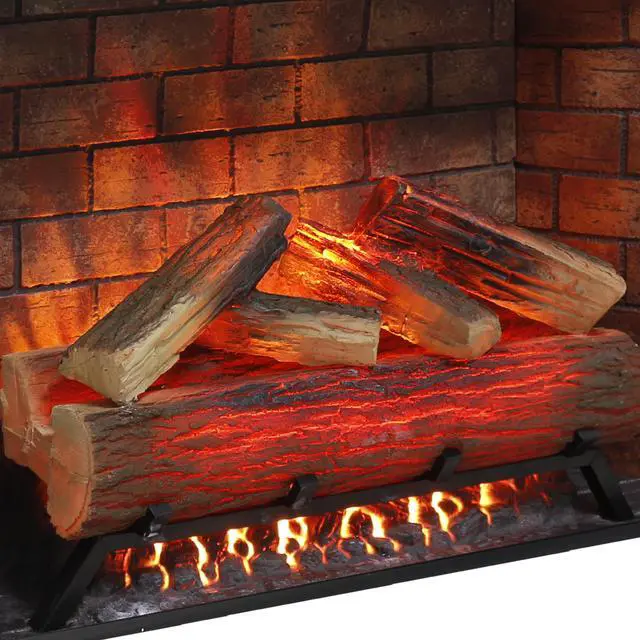 Alt view image 5 of 7 - 33 Inch Infrared Electric Fireplace With Removable Trim Kit Insert, Touch Panel Home Decor Heater, Smokeless Firebox With Fire Crackling Sound