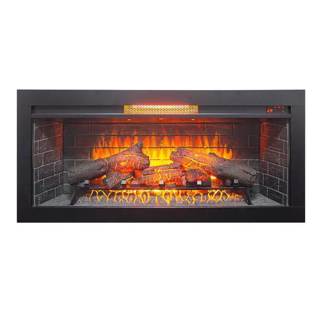 Alt view image 3 of 7 - 42 Inch Infrared Electric Fireplace With Removable Trim Kit Insert, Touch Panel Home Decor Heater