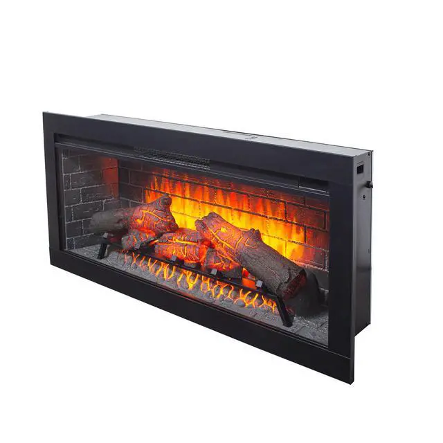 Alt view image 4 of 7 - 42 Inch Infrared Electric Fireplace With Removable Trim Kit Insert, Touch Panel Home Decor Heater
