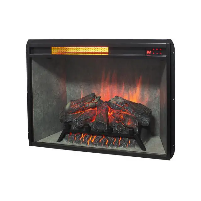 Alt view image 4 of 7 - 28 Inch Infrared Electric Fireplace Insert, Touch Panel Home Decor Heater,Realistic Flames, 4 Colors And 5 Levels To Adjust