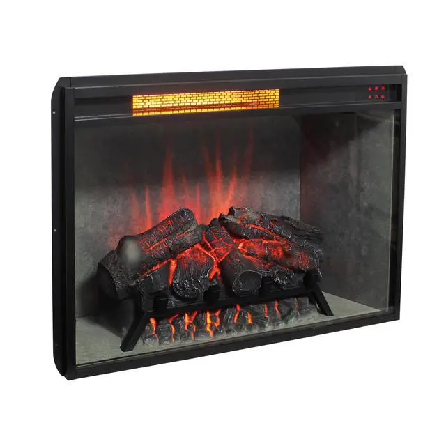 Alt view image 5 of 7 - 28 Inch Infrared Electric Fireplace Insert, Touch Panel Home Decor Heater,Realistic Flames, 4 Colors And 5 Levels To Adjust