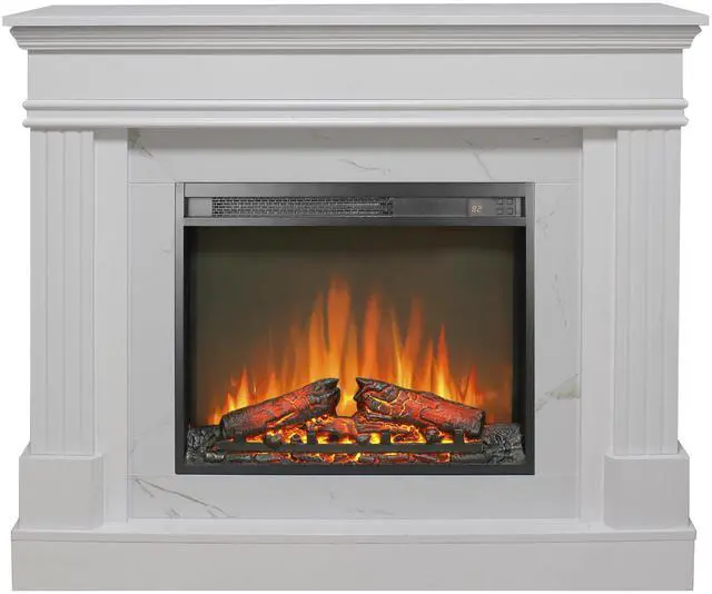 Main image of 44" Electric Fireplace With Mantel For Living Room Or Bedroom,23" Fireplace Insert Heater, Realistic Log And Flame Effect, Remote Control, Timer