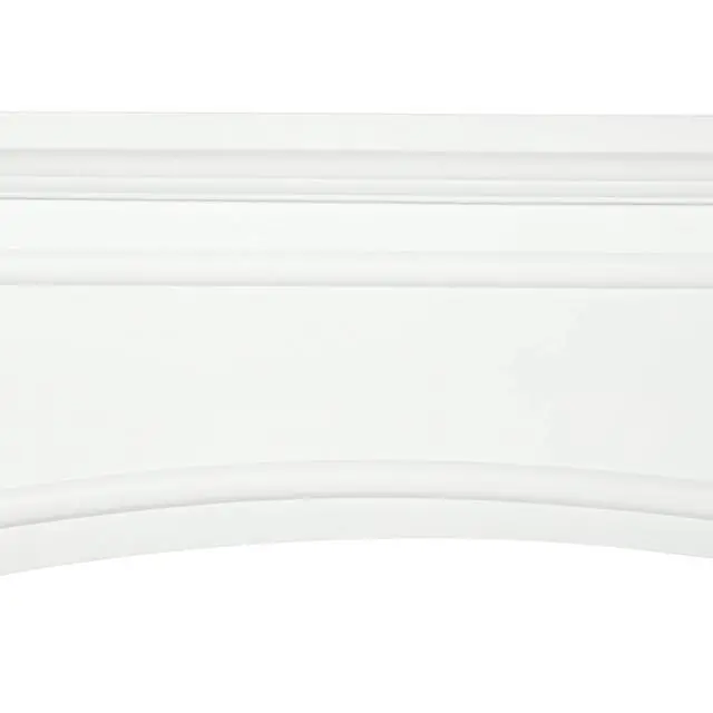 Alt view image 2 of 7 - Homcom Modern Fireplace Mantel, Surround Mantels For Fireplace With Decorative Pattern Interior Width 29" White