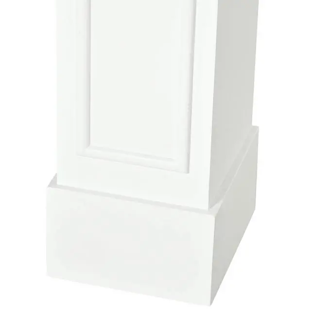 Alt view image 3 of 7 - Homcom Modern Fireplace Mantel, Surround Mantels For Fireplace With Decorative Pattern Interior Width 29" White