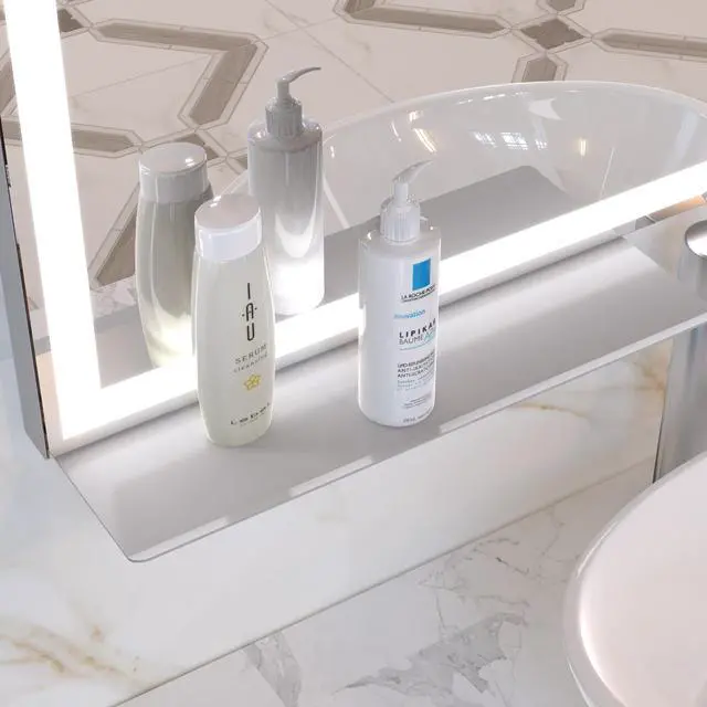 Alt view image 3 of 7 - 32x40 inch Led Bathroom Vanity Mirror Wall Mounted Adjustable White/Warm/Natural Lights Anti-Fog touch Switch with Memory Modern Smart Large Bathroom Mirrors