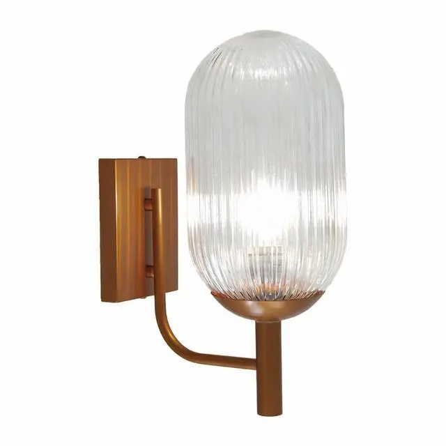 Alt view image 7 of 7 - Dewdrop Wall Lamp - Bronze and Clear